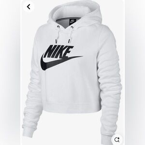 NWT Nike Cropped White Hoodie Sweatshirt Small